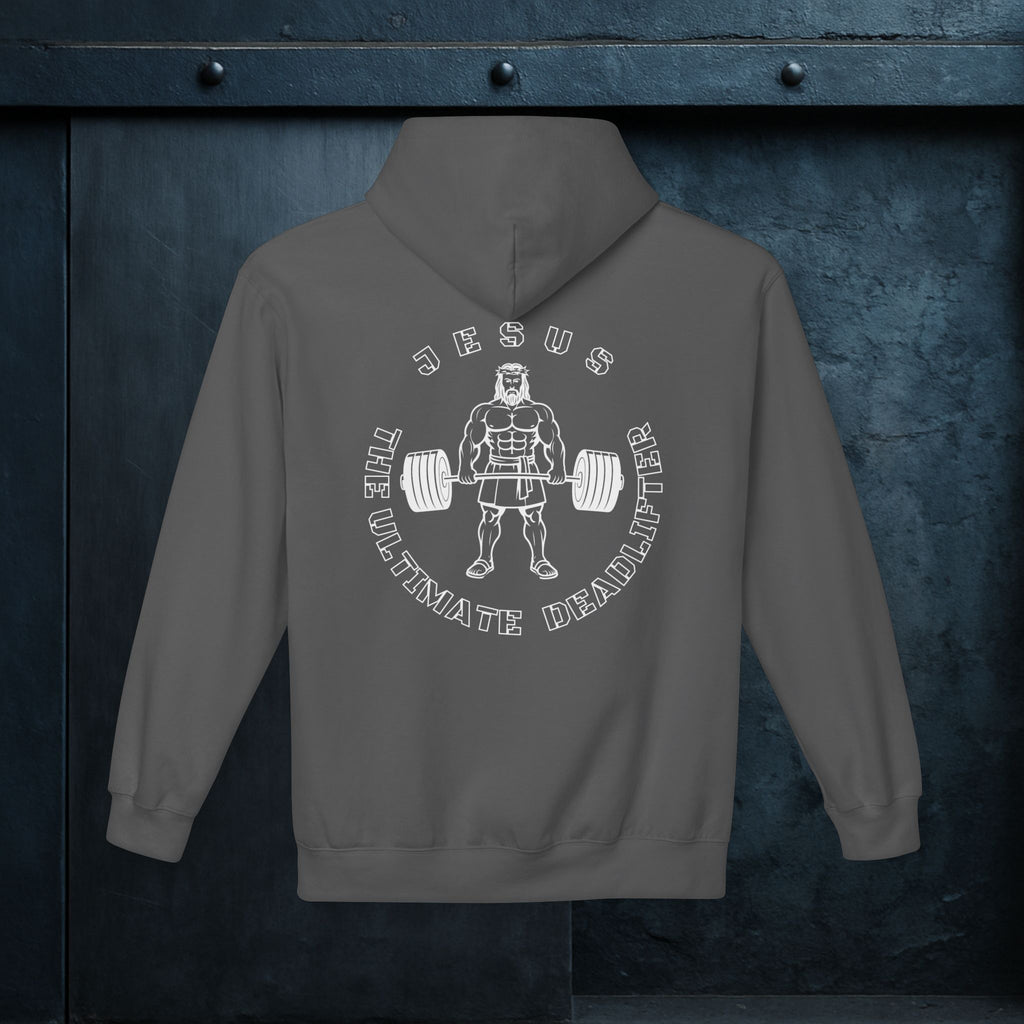 Forged By God Hoodie - Jesus The Ultimate Deadlifter