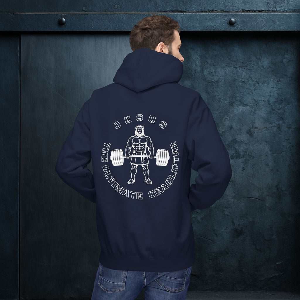 Forged By God Hoodie - Jesus The Ultimate Deadlifter