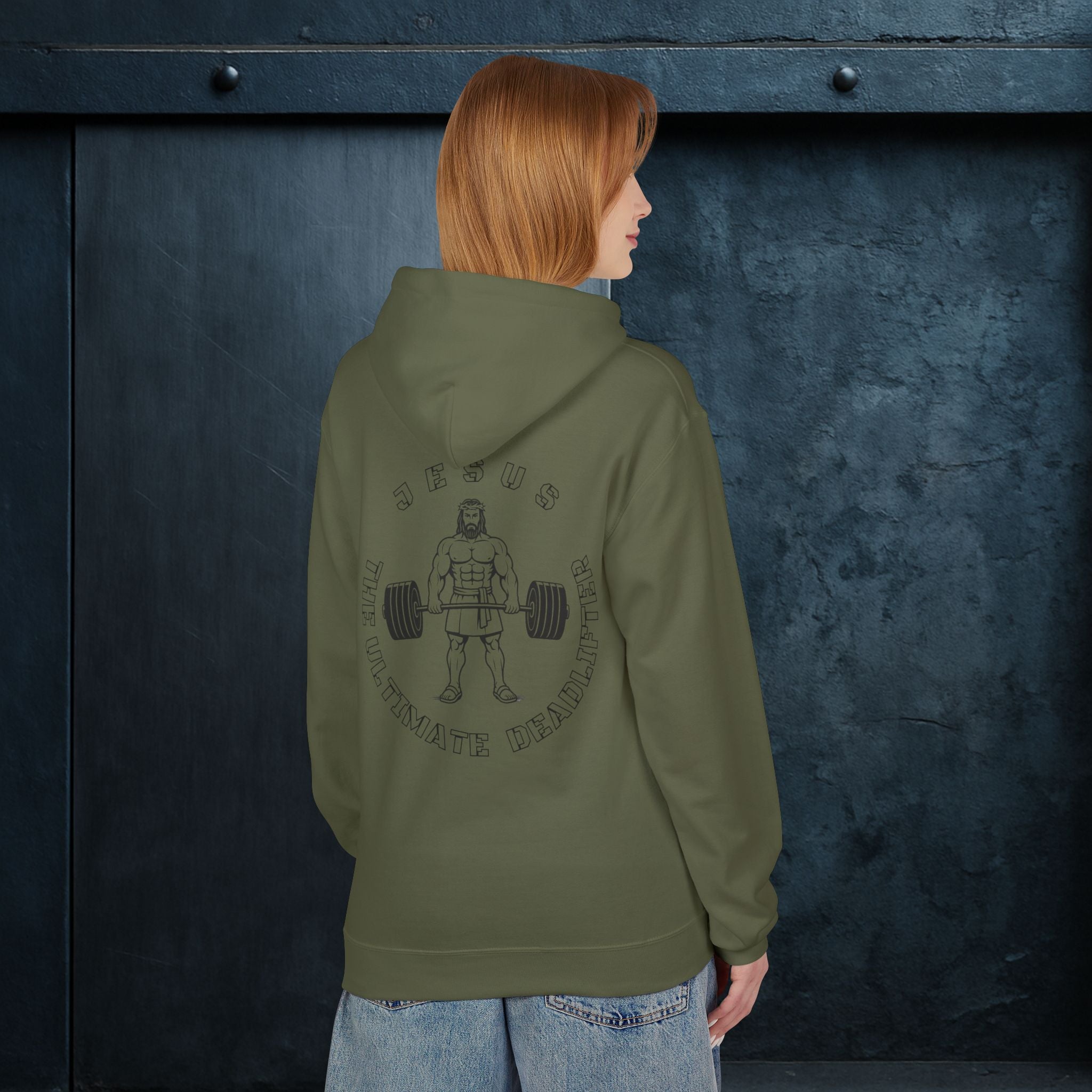 Forged By God Hoodie - Jesus The Ultimate Deadlifter