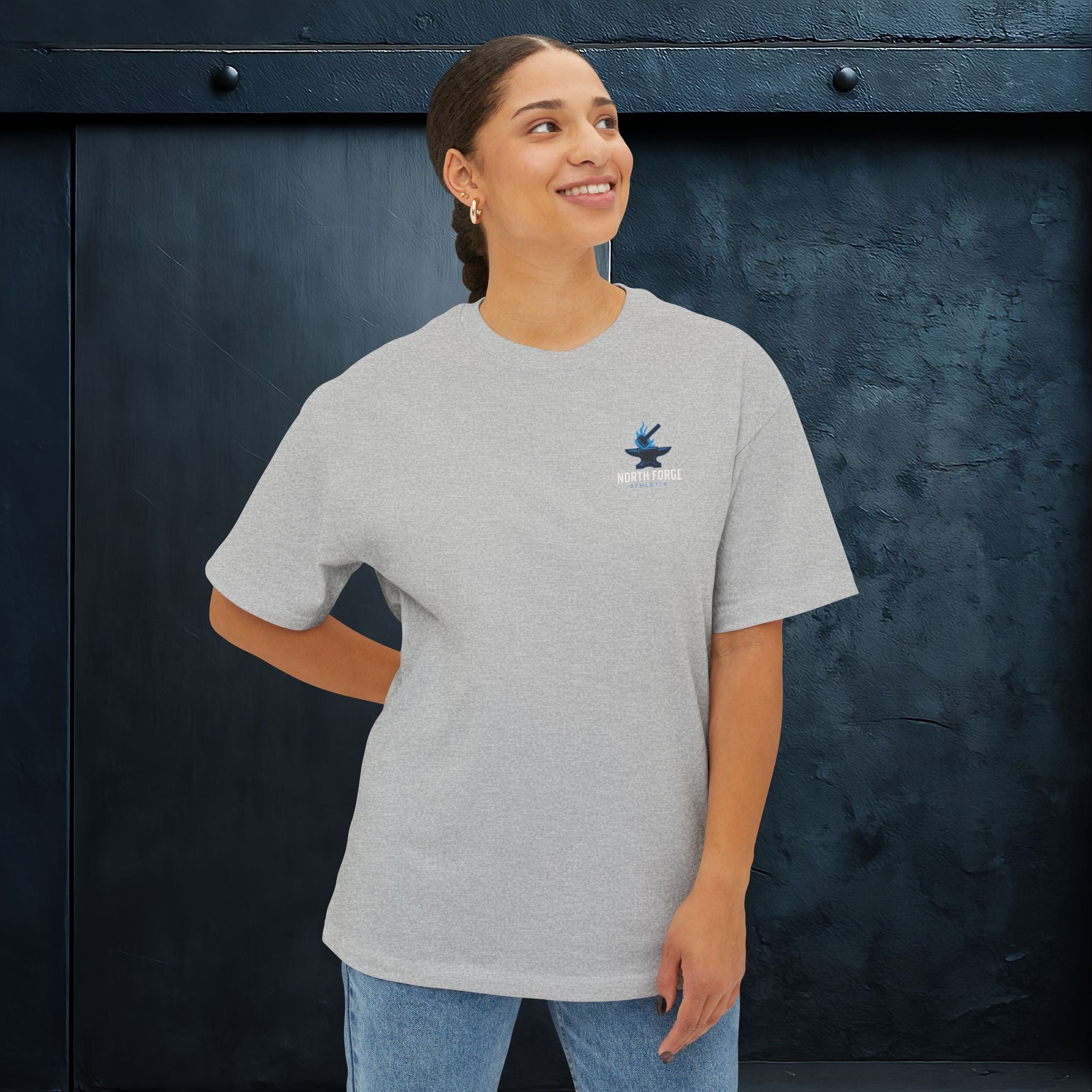North Forge Athletix Graphic Oversized T-Shirt - Sports & Casual Tee