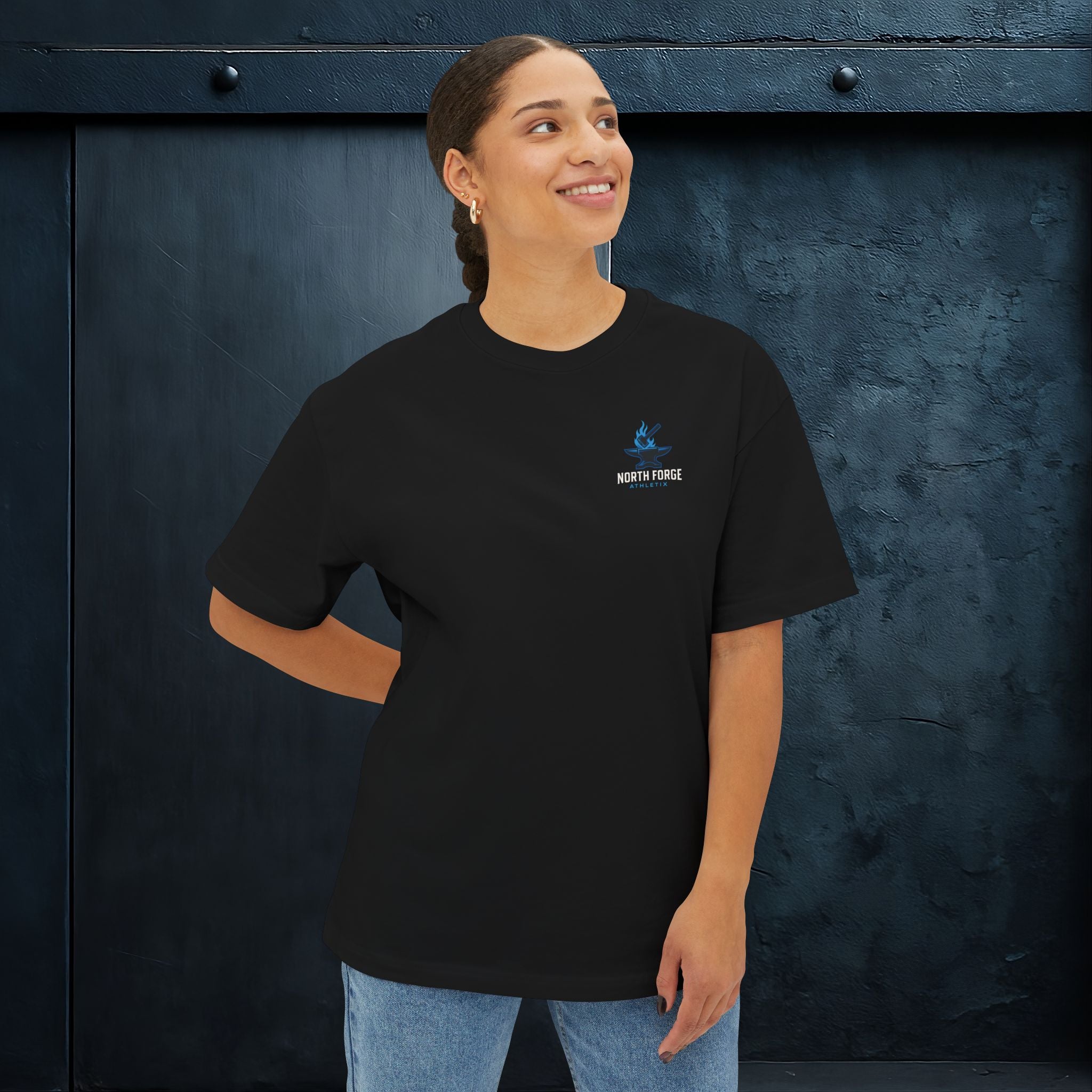 North Forge Athletix Graphic Oversized T-Shirt - Sports & Casual Tee