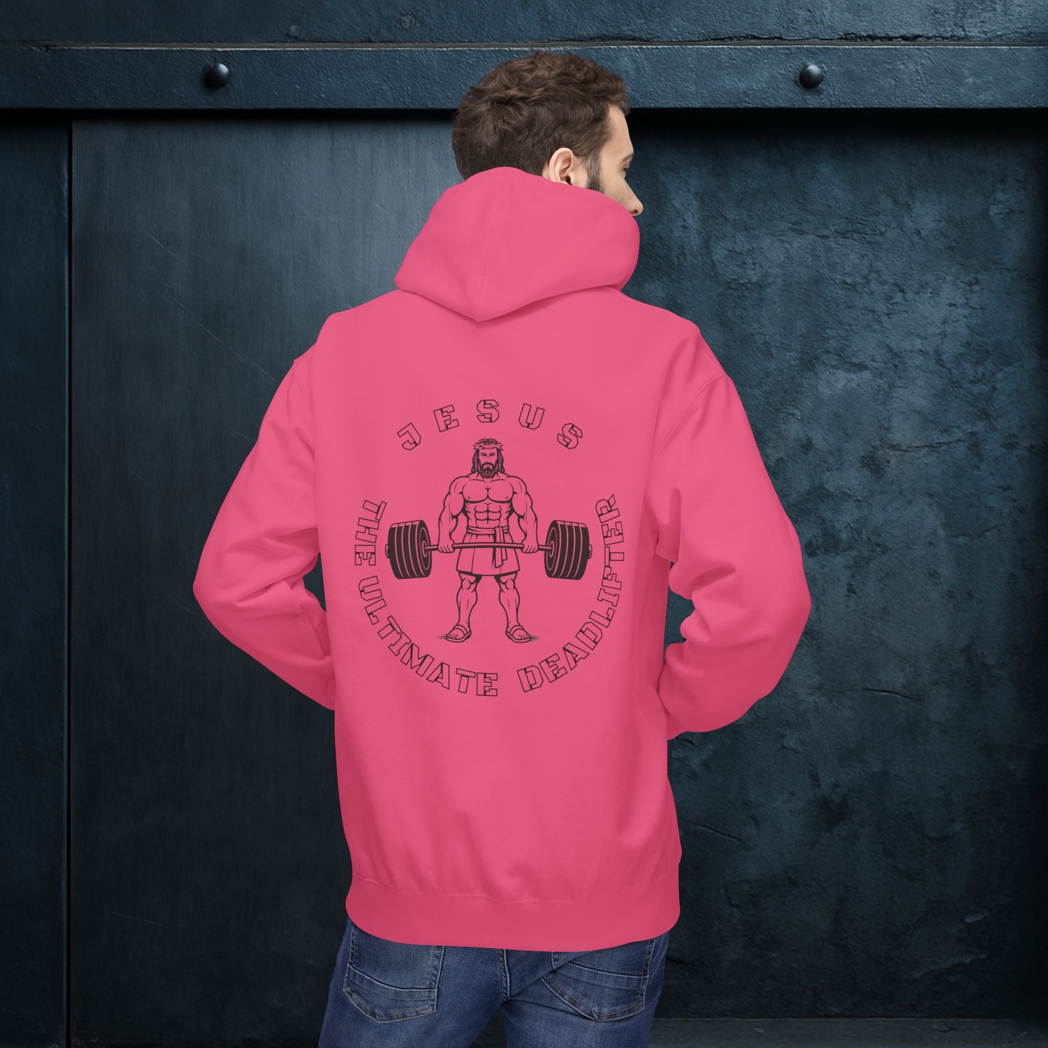 Forged By God Hoodie - Jesus The Ultimate Deadlifter