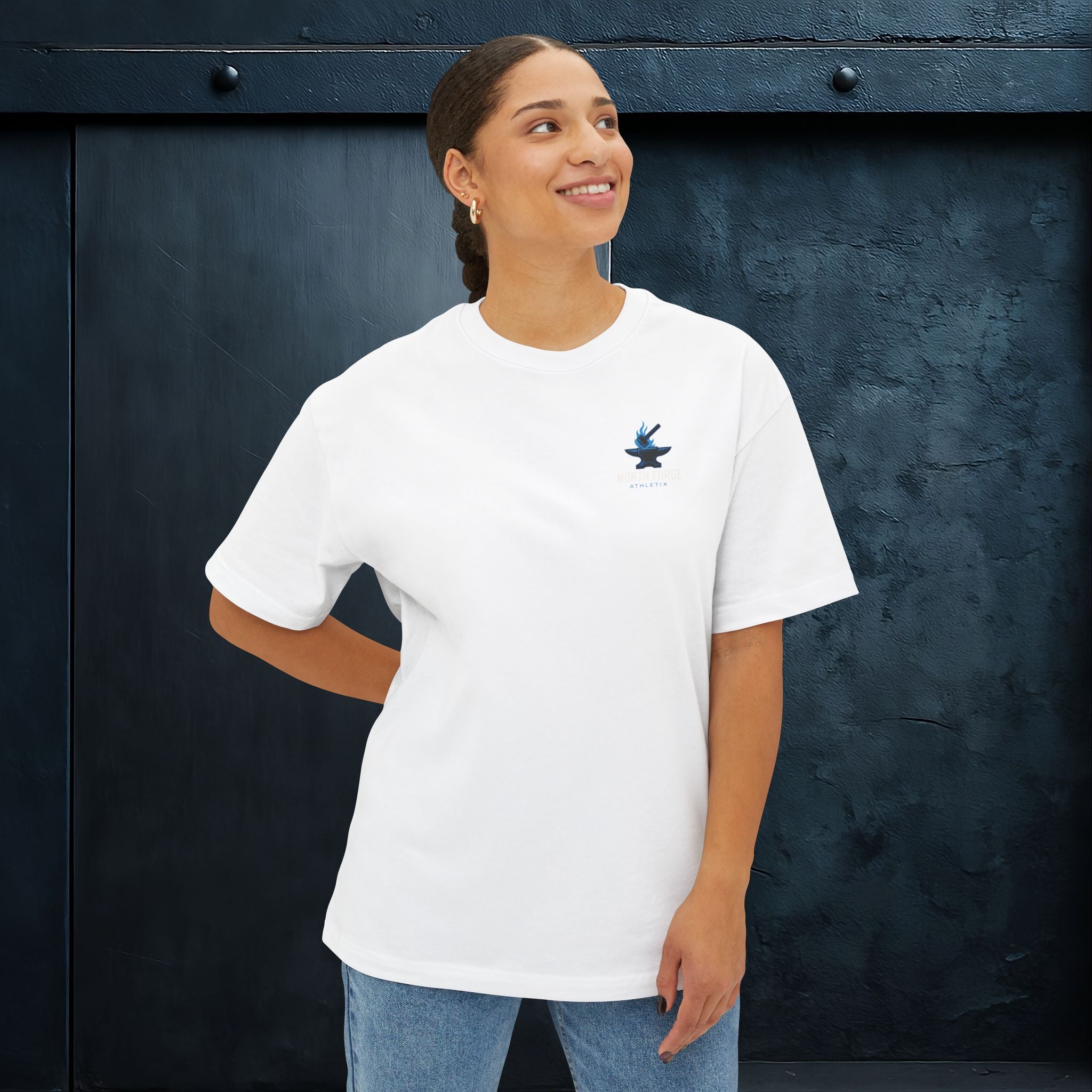 North Forge Athletix Graphic Oversized T-Shirt - Sports & Casual Tee