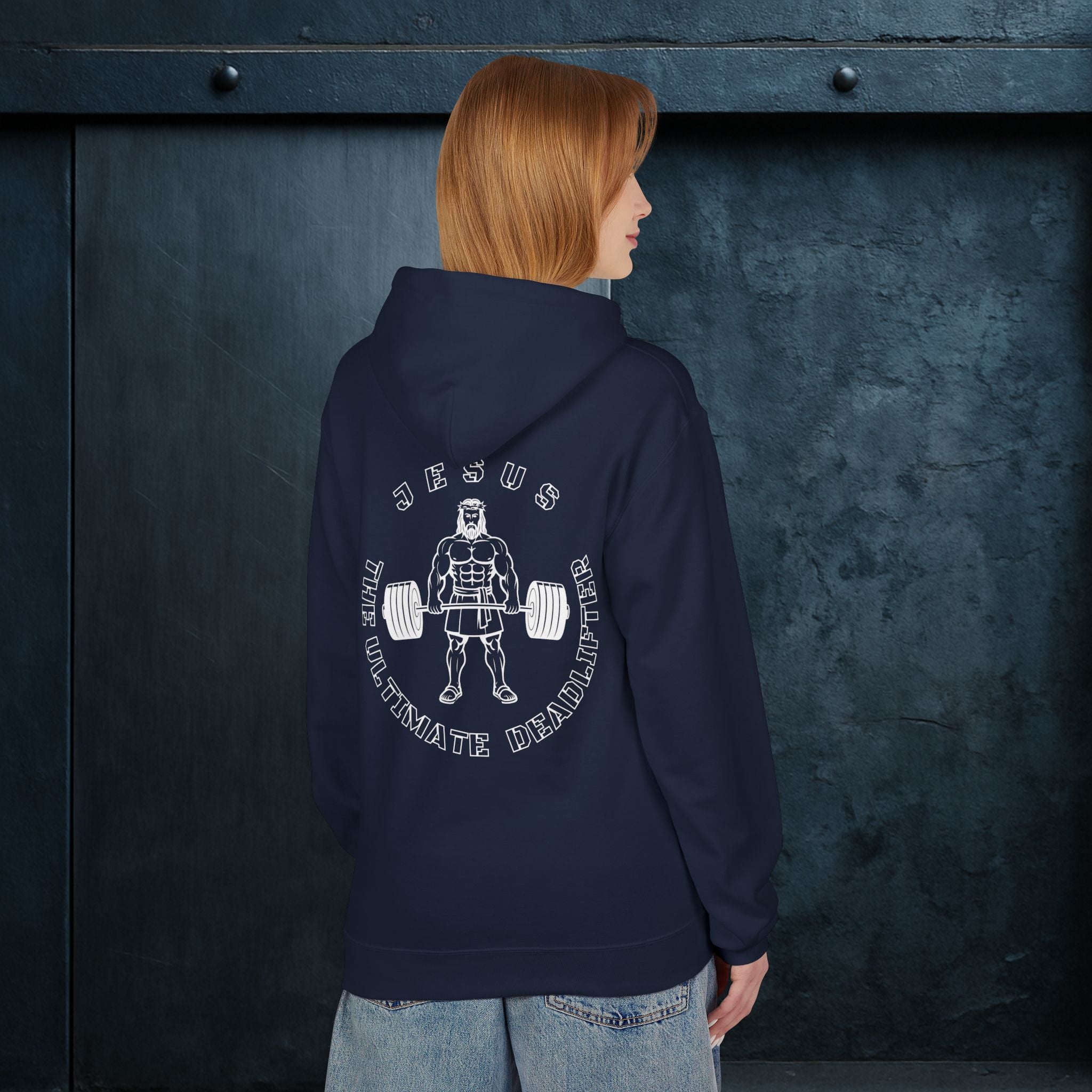 Forged By God Hoodie - Jesus The Ultimate Deadlifter