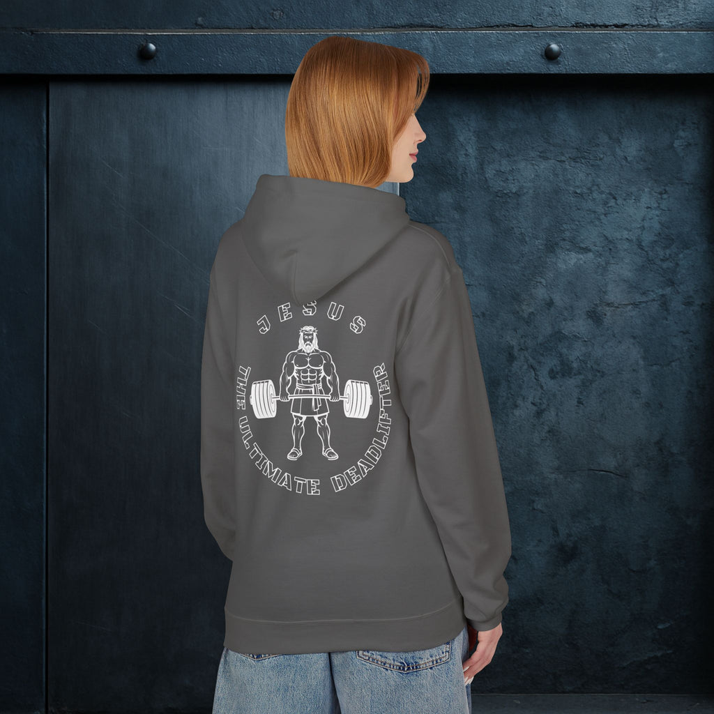 Forged By God Hoodie - Jesus The Ultimate Deadlifter