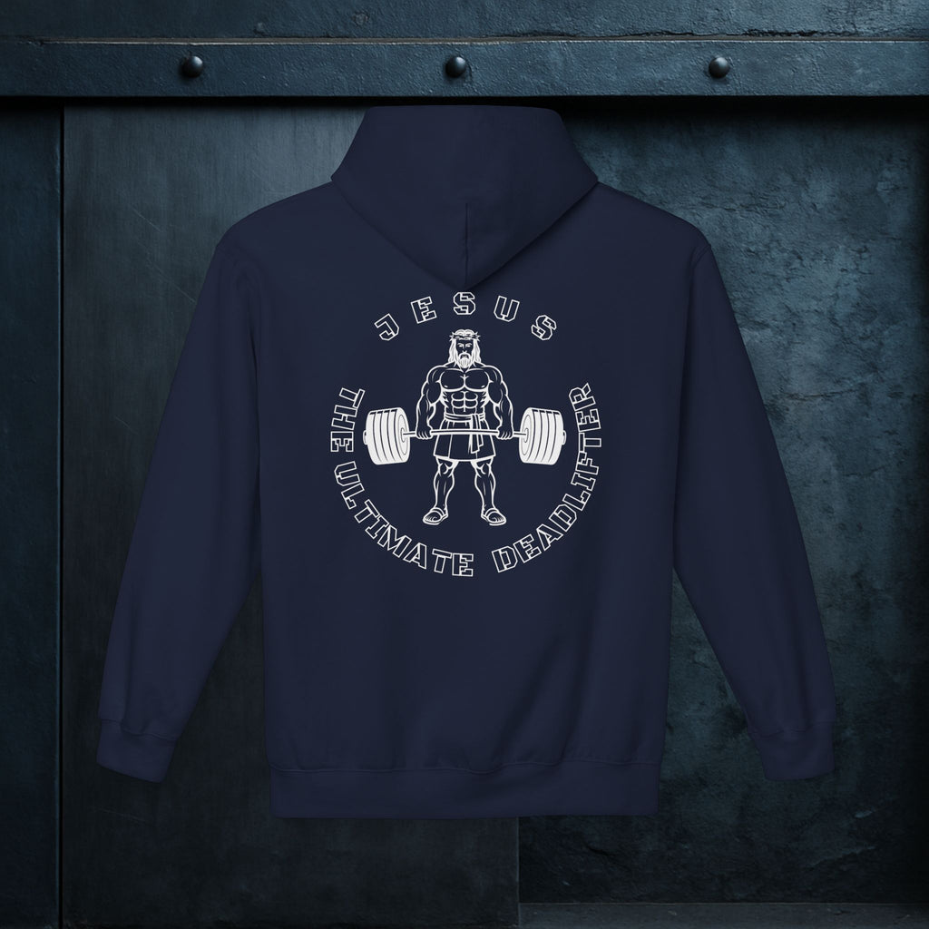 Forged By God Hoodie - Jesus The Ultimate Deadlifter