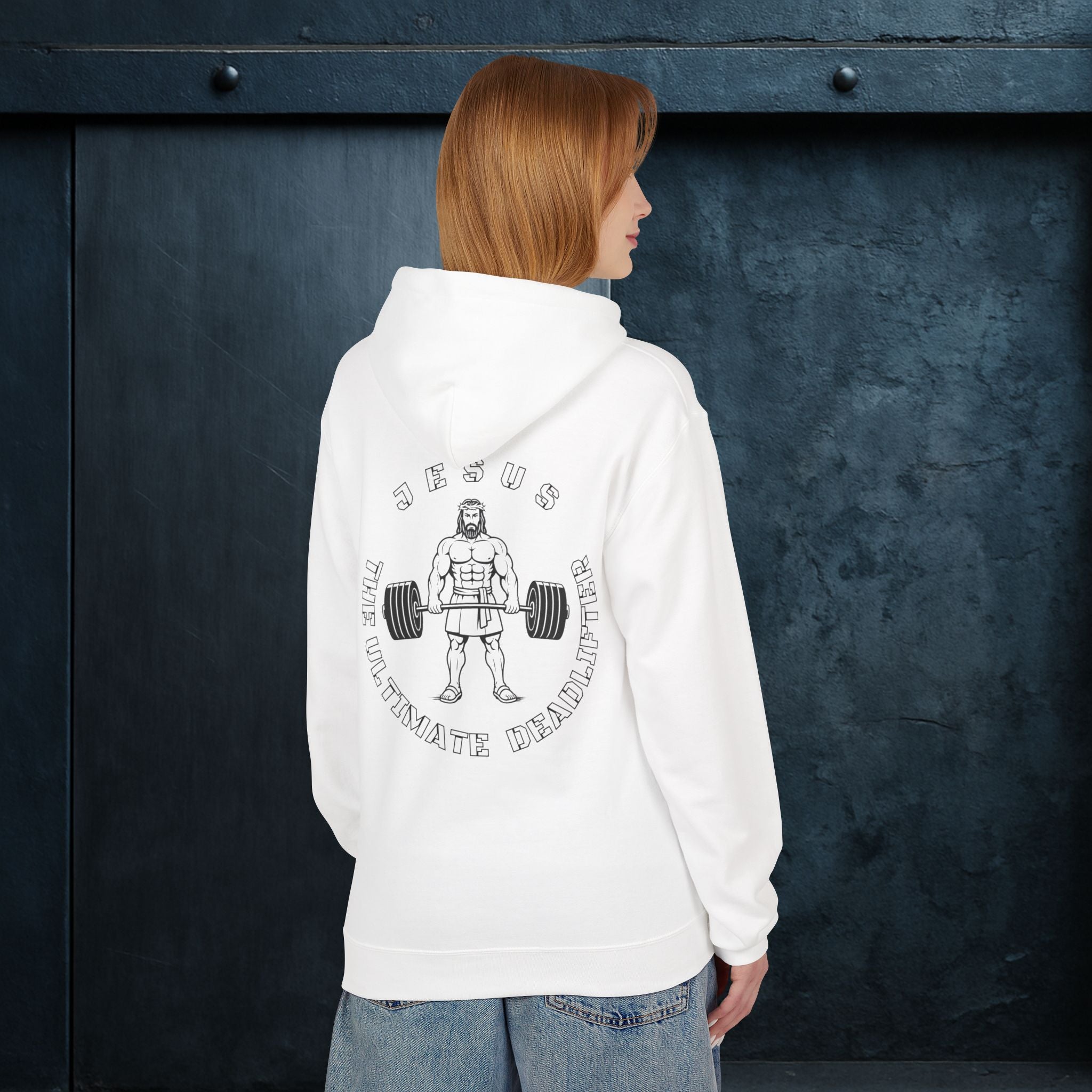 Forged By God Hoodie - Jesus The Ultimate Deadlifter